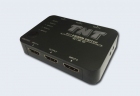 Коммутатор офисный, 5 входов HDMI, 1 выход HDM (Разрешение: 1080P, 4K2K; Управление: кнопки,ИК; Питание: HDMI источник, USB, внешний БП)